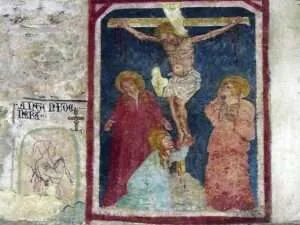 Fresko der Kreuzigung