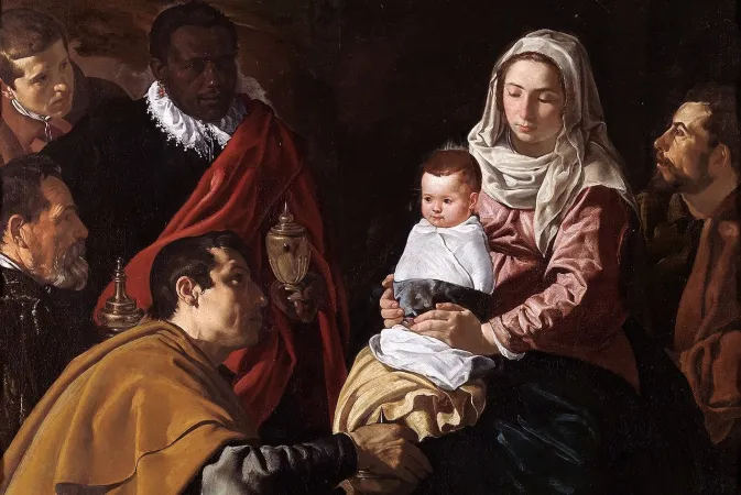 Diego Velázquez porträtiert die heiligen Drei Könige beim Christuskind (1619)