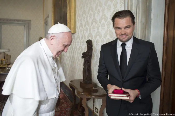 Papst Franziskus und Schauspieler Leonardo Di Caprio