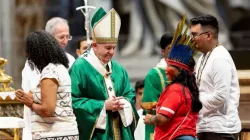 Papst Franziskus bei der Feier der heiligen Messe zur Eröffnung der Amazonas-Synode am 6. Oktober 2019 / Daniel Ibanez / CNA Deutsch 