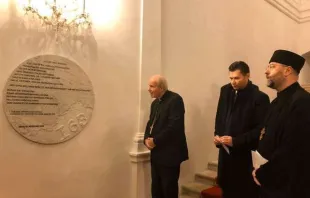 Enthüllung der Gedenktafel an Kardinal Innitzer im erzbischöflichen Palais in Wien am 12. November 2019 / Facebook 