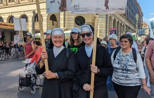 Auch Ordensfrauen nahmen am Marsch für das Leben am 16. September 2023 in Berlin teil / Anna Diouf / EWTN