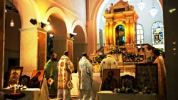 Das Antlitz des Erlösers im Blick: Die Göttliche Liturgie in Manoppello am 18. September 2016. / CNA/Daniel Ibanez