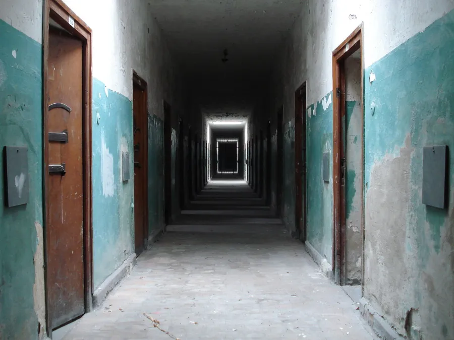 Gefängnis-Flur, Bunker, Konzentrationslager Dachau 