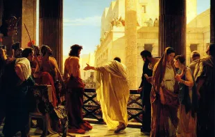 Ecce homo! Seht, da ist der Mensch! (Joh 19,5) - Antonio Ciseris Darstellung von Pontius Pilatus entstand 1871. / Wikimedia (Gemeinfrei)