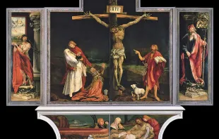 Die gesamte Kreuzigungsszene des Isenheimer Altars / Wikimedia / Gemeinfrei