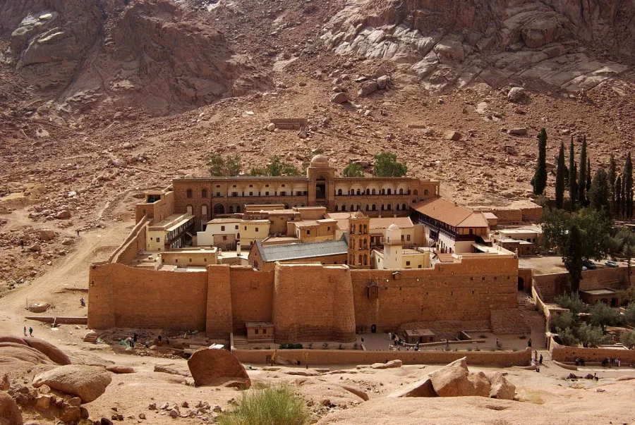 Das heute griechisch-orthodoxe Katharinenkloster auf dem Sinai im Jahr 2010.