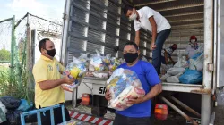 Adveniat unterstützt in Brasilien die Erzdiözese Natal dabei, über 1.800 bedürftige Familien mit 70 Tonnen Lebensmitteln zu versorgen. / Erzbistum Natal