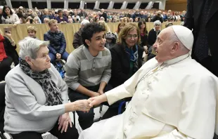Papst Franziskus in der Audienzhalle am 23. November 2023. / Vatican Media
