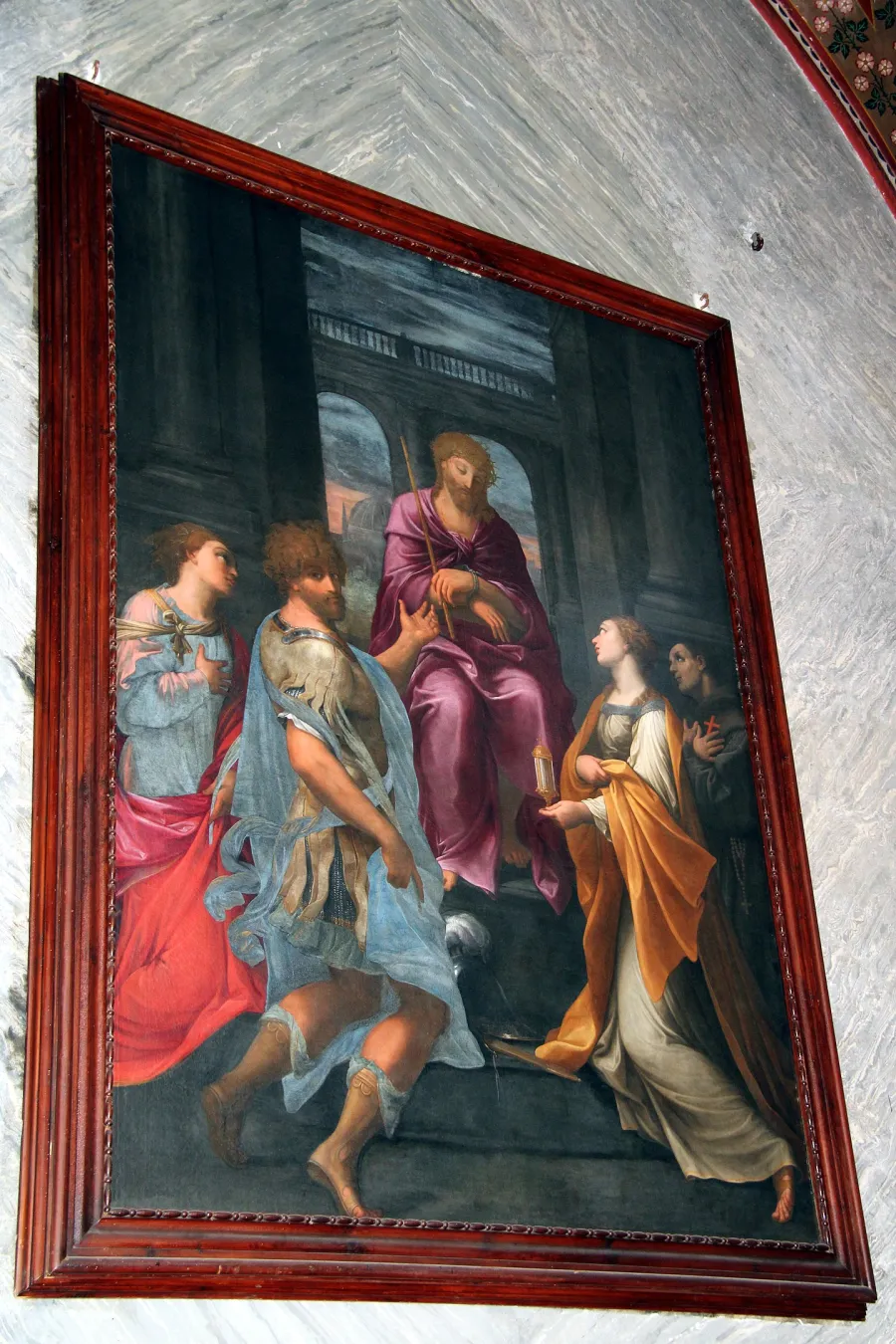 Das Gemälde von Guido Reni mit den Heiligen – darunter Corona – in der Kathedrale von Osimo.