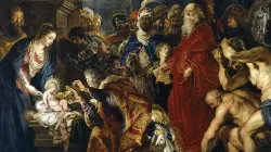 Vom Stern zu Bethlehem zum Jesuskind geführt: Die Heiligen Drei Könige an der Krippe von Peter Paul Rubens / Wikimedia (CC0) 