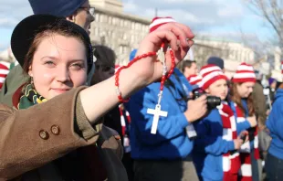 Katholiken beim "March for Life" in Washington am 22. Januar 2015 / Flickr / Elvert Barnes 