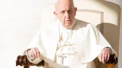 Papst Franziskus bei der Generalaudienz am 25. Oktober 2017 auf dem Petersplatz / CNA / Daniel Ibanez
