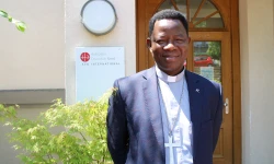 Bischof Bulus Dauwa Yohanna aus Kontagora bei einem Besuch in der internationalen Zentrale von „Kirche in Not“ (ACN) in Königstein im Taunus / Kirche in Not