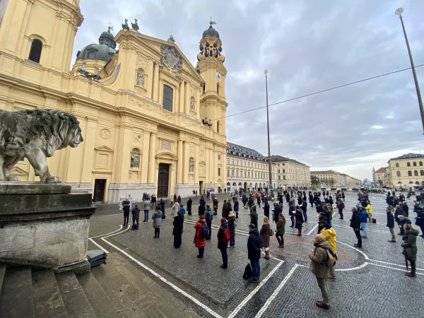 Acies Ordinata vor der Theatinerkirche in München am 18. Januar 2020