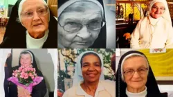 Portraits der sechs Nonnen aus demselben brasilianischen Kloster, die innerhalb einer Woche gestorben sind. Fünf starben an COVID-19. / Congregación de las Hermanas Franciscanas de la Sagrada Familia de María via Facebook