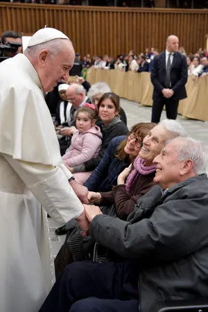 Papst Franziskus bei der Generalaudienz am 16. Januar 2019