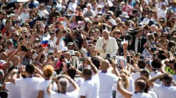 Papst Franziskus bei der Generalaudienz am 26. Juni 2019 / Daniel Ibanez / CNA Deutsch