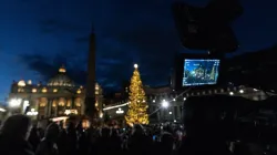 Jetzt kann Weihnachten kommen: Einweihung von Krippe und Christbaum auf dem Petersplatz am 5. Dezember 2019 / Daniel Ibanez / CNA Deutsch 