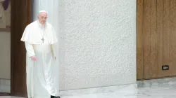 Papst Franziskus bei der Generalaudienz am 2. Februar 2022 / Daniel Ibáñez / CNA Deutsch 