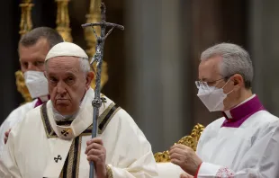 Papst Franziskus bei der Feier der Christmesse am 14. April 2022. / CNA Deutsch / Daniel Ibanez