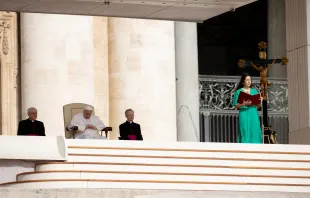 Papst Franziskus bei der Generalaudienz am 22. Juni 2022. / CNA Deutsch / Daniel Ibáñez