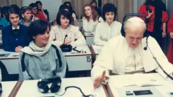 Besuch Papst Johannes Pauls II. in der Universität LUMSA in Rom im Jahr 1985 / LUMSA