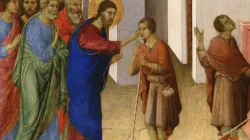 Heilung des blinden Bettlers aus Jericho: Gemälde von Duccio di Buoninsegna / Sailko / Wikimedia (CC BY-SA 3.0) 