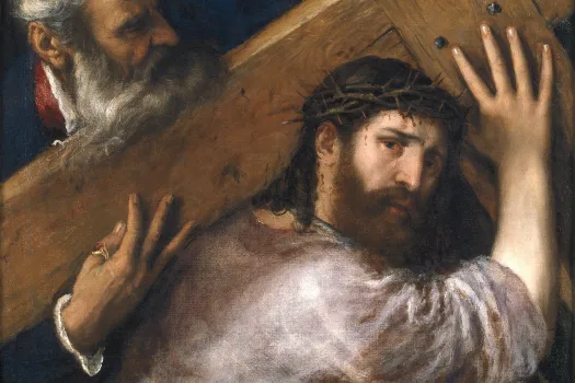 Christus trägt das Kreuz. Das Gemälde von Tizian entstand um 1565 / Prado / Wikimedia (CC0) 