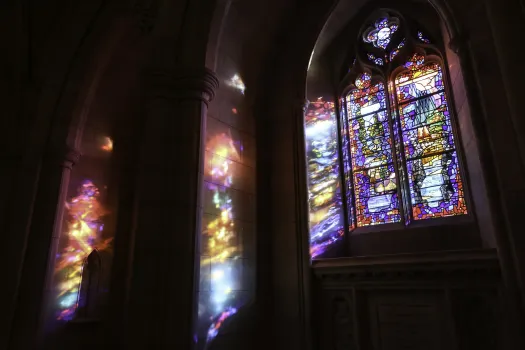 So wie dieses Licht verwandelt wird, verwandelt der Glaube auch die Seelen: Die sichtbare Schönheit des Katholizismus, eingefangen in der Kathedrale in Washington, D.C. / Lawrence OP via Flickr (CC BY-NC-ND 2.0)
