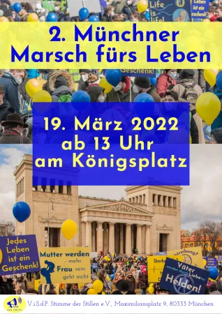 Das offizielle Plakat zum "2. Münchner Marsch fürs Leben"