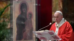 Papst Franziskus predigt am Palmsonntag, 5. April 2020 / Vatican Media