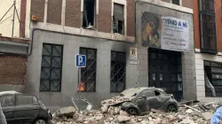 Das Gebäude nach der Explosion in Madrid am 20. Januar 2020 / @Jnxx251 via Twitter