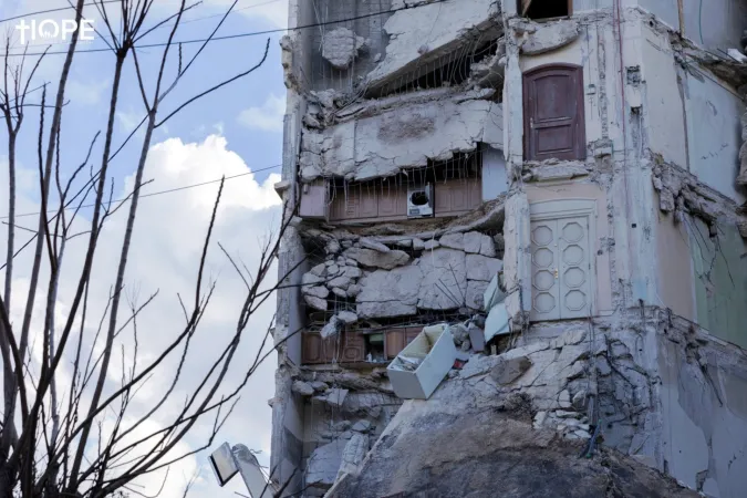 Zerstörte Wohnhäuser in Aleppo
