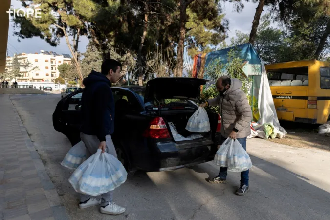 Auslieferung von Lebensmitteln in Aleppo