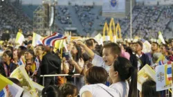Freude bei der Messe mit Papst Franziskus in Bangkok am 21. November 2019 / Hannah Brockhaus / CNA Deutsch