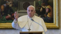 Papst Franziskus in seiner Ansprache zum Angelus-Gebet am 29. März 2020. / Vatican Media