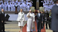 Papst Franziskus bei der Ankunft in Bogota (Kolumbien). / Efrain Herrera / Presidencia de Colombia