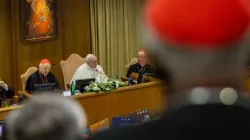 Papst Franziskus spricht in der Synodenhalle am 7. Oktober  2019. /  Daniel Ibanez / CNA Deutsch