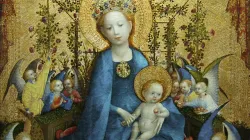 Stefan Lochner, Madonna im Rosenhag, etwa 1448, Köln, / Wallraf-Richartz-Museum & Fondation Corboud / Wikimedia ((CC0)