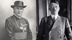 Kardinal Michael von Faulhaber (links) als Bayerischer Feldprobst im Jahr 1917 und Adolf Hitler (rechts)  / Wikimedia (CC0) // Bundesarchiv, Bild 183-H1216-0500-002 (CC BY-SA 3.0de) 