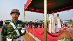 Der Fall droht, den Papstbesuch im Land - hier die Begrüßungszeremonie am 30. November 2017 - zu überschatten.  / CNA / L'Osservatore Romano
