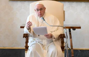 Papst Franziskus spricht bei der Generalaudienz aus dem Apostolischen Palast im Vatikan / Vatican Media / CNA Deutsch