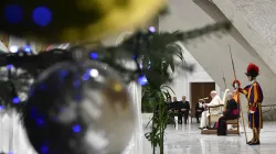 Papst Franziskus und Weihnachtsdekoration / Vatican Media