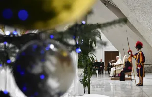 Papst Franziskus und Weihnachtsdekoration / Vatican Media