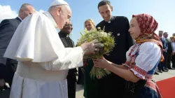 Ankunft von Papst Franziskus in der Slowakei am 12. September 2021. / Vatican Media