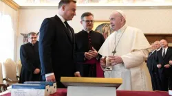 Papst Franziskus und Polens Präsident Andrzej Duda am 25. September 2020. / Vatican Media