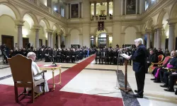 Papst Franziskus am 5. November 2024 an der Gregoriana / Vatican Media