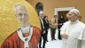 Papst Leo XIV. mit seinem Mosaik-Porträt / Vatican Media