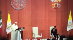 Papst Franziskus im Nationalpalast Mexikos am 13. Feburar 2016 / CNA/Alan Holdren